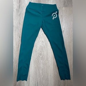 Peloton|Emerald Green Leggings|Scalloped|SZ S‎ Holiday Edition